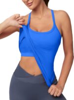 MathCat Exercise Tank Tops for Girls with Inbuilt Bra, Sleeveless Gymnasium ... - Image 2