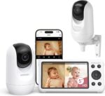 Momcozy BM04 Good WiFi Child Monitor with 2 Cameras, 5’’ 1080P Break up S... - Image 2