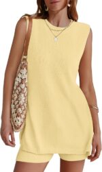 NENONA Ladies's Summer time Sleeveless Sweater Lounge Units Informal Unfastened Match ... - Image 2