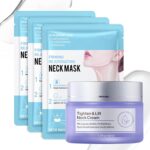 Neck Firming Cream and Neck Masks Set,Non-greasy Tighten Raise Firming F... - Image 2