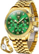 OLEVS Mens Watches Luxurious Enterprise Stainless Metal Chronograph Moon Ph... - Image 2