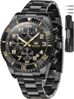 OLEVS Watches for Males Stainless Metal Gown Males Watch with Date Huge Fa... - Image 2