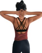 OYANUS Womens Summer season Exercise Tops Horny Backless Yoga Shirts Open Again ... - Image 2