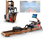 PASYOU Water Rowing Machines for Dwelling Oak Wooden Foldable Rower Machine ... - Image 2