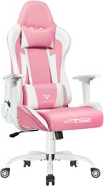Pink Gaming Chair for Woman, Cute Kawaii Racing Workplace Desk Chair,Adjus... - Image 2