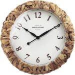 Presentime & Co. Farmhouse Sequence, Rustic Woven Clock, 14 inch, Natura... - Image 2
