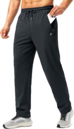 Pudolla Males's Athletic Pants with Zipper Pockets Stretch Exercise Sweat... - Image 2