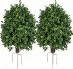 QIANYUN Boxwood Topiary Bush -Synthetic Topiary for Outside-Evergree... - Image 2