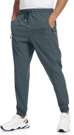 Rapoo Males's Light-weight Joggers Pants Fast Dry Exercise Observe Working ... - Image 2