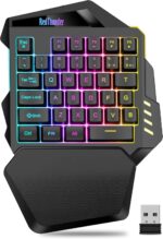 RedThunder Wi-fi One-Handed Gaming Keyboard, 2.4Ghz RGB Backlit Min... - Image 2