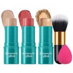RoseFlower 3pcs Face Contour Stick, Highlighter Stick Blush Stick Crea... - Image 2