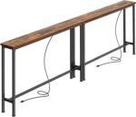 SUPERJARE 78.8 inch Slender Console Desk with Outlet, Couch Desk Set o... - Image 2