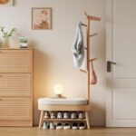 Shoe Bench Entryway,Coat Rack with Shoe Storage, Coat Rack and Shoe Ra... - Image 2