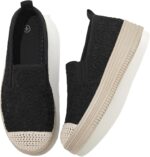 Shupua Womens Slip on Sneakers Fashionable Lace Informal Loafers Light-weight Pl... - Image 2