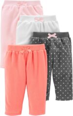 Easy Joys by Carter's Child Ladies' 4-Pack Fleece Pants - Image 2