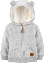 Easy Joys by Carter's Child Hooded Sweater Jacket with Sherpa Lining - Image 2