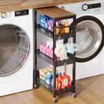 Slim Storage Cart, 4 Tier Laundry Room Cart for Between Washer and Dry... - Image 2