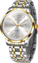 Stainless Metal Mens Watches with Day Date Quartz Analog Giant Face Cl... - Image 2