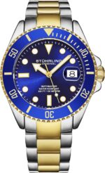 Stuhrling Authentic Males's Dive Watch, Swiss Motion, Stainless Metal, ... - Image 2
