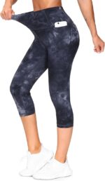 THE GYM PEOPLE Tummy Management Exercise Capris Leggings with Pockets Excessive... - Image 2