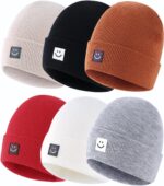Toddler Child Beanie Hat 6 Packs, Double Layer Knit Toddler Winter Hat W... - Image 2