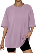 Stylish Queen Womens Outsized Summer time T Shirts Vogue Exercise Plus Siz... - Image 2