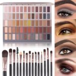 UCANBE 60 Colours Bare Eyeshadow Palette + Make-up Brush Set, All in On... - Image 2