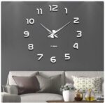 VANGOLD Frameless DIY Wall Clock 3D Mirror Wall Clock Massive Mute Wall ... - Image 2