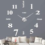 VREAONE Frameless DIY Wall Clock,Giant Trendy 3D Mirror Wall Clock Dec... - Image 2