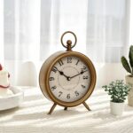 Classic Desk Clock on Stand, Ornamental Desk and Shelf Clock Rustic M... - Image 2