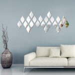 Weysat 30 Pcs Mirror Wall Stickers Decor Acrylic 3D Tear Drop Decorati... - Image 2