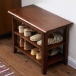 XKZG Storage Bench Picket Shoe Rack Bench Rustic Strong Wooden Entryway B... - Image 2