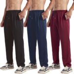 ZH 3-Pack Males's Mesh Jogger Pants, Comfy Athletic Pants with Poc... - Image 2