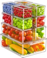 11 Pack Fridge Organizers and Storage, Stackable Fridge Set up... - Image 2