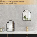Black Arched Wall Mirror Vintage Rustic Wooden Body Mirrors for New Hom... - Image 4