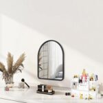Black Arched Wall Mirror Vintage Rustic Wooden Body Mirrors for New Hom... - Image 6
