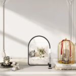 Black Arched Wall Mirror Vintage Rustic Wooden Body Mirrors for New Hom... - Image 7