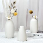 White Ceramic Vase Set of 10, Small Ceramic Flower Vases Bulk Bud Vase... - Image 3