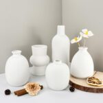 White Ceramic Vase Set of 10, Small Ceramic Flower Vases Bulk Bud Vase... - Image 7