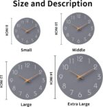 Mosewa Wall Clock Silent Non Ticking Ornamental for Kitchen Bed room Ba... - Image 3