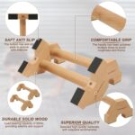 Calisthenics Wooden Parallettes Bars, Wooden Push Up Bars Calisthenics Equ... - Image 5
