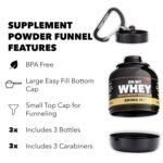 Protein Powder and Complement Funnel Keychain, Moveable to-Go Containe... - Image 3
