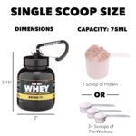 Protein Powder and Complement Funnel Keychain, Moveable to-Go Containe... - Image 4