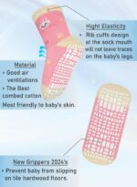 RATIVE Non Skid Anti Slip Cotton Gown Crew Socks With Grips For Child ... - Image 4