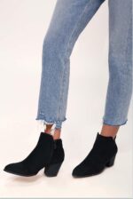 SHIBEVER Ladies's Ankle Boots Heel: Chunky Low Heeled Almond Toe Quick ... - Image 3