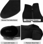 SHIBEVER Ladies's Ankle Boots Heel: Chunky Low Heeled Almond Toe Quick ... - Image 5