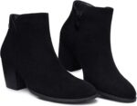SHIBEVER Ladies's Ankle Boots Heel: Chunky Low Heeled Almond Toe Quick ... - Image 7