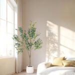 Synthetic Olive Tree, 5FT Tall Fake Olive Tree with White Tall Plante... - Image 3