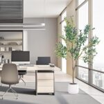 Synthetic Olive Tree, 5FT Tall Fake Olive Tree with White Tall Plante... - Image 6