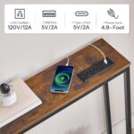 HOOBRO 70.9" Additional Lengthy Couch Console Desk with Charging Station, 2-Ti... - Image 5